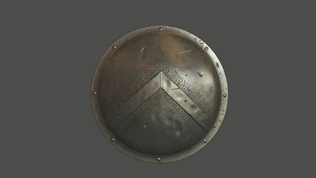 spartan shield 3D Модель .c4d .max .obj .3ds .fbx .stl .blend 