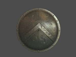 escudo espartano Modelo 3D