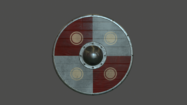 circular shield 3D Model .c4d .max .obj .3ds .fbx .stl .blend 