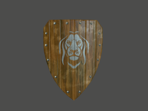 wooden shield 3D Модель