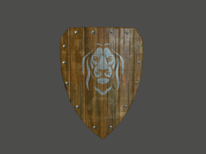 wooden shield Modèle 3D