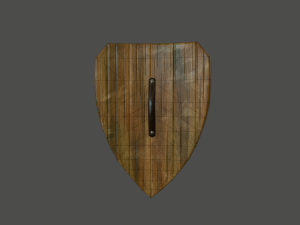 wooden shield Modèle 3D