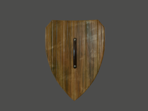 wooden shield Modèle 3D