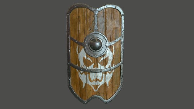 wooden shield Modello 3D .c4d .max .obj .3ds .fbx .stl .blend