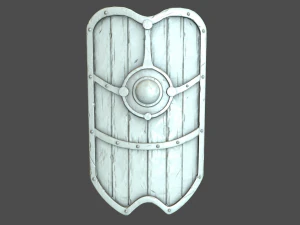 wooden shield 3D Model