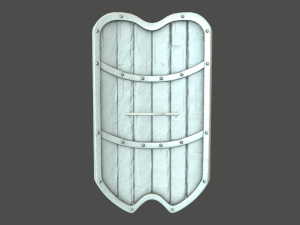 wooden shield Modello 3D