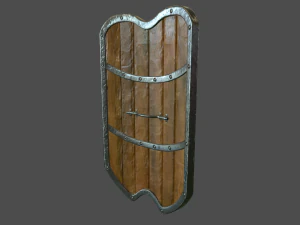 wooden shield 3D Model