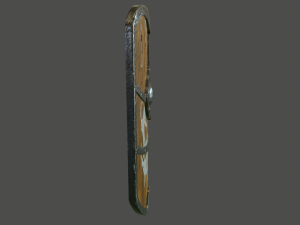 wooden shield Modello 3D