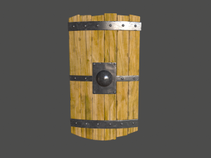wooden shield 3D Модель