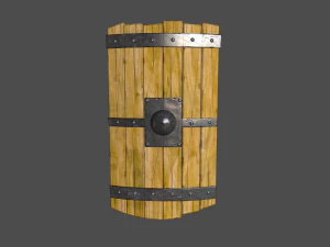 escudo de madera Modelo 3D