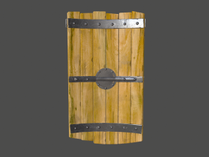 wooden shield Modelo 3D