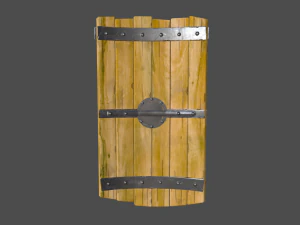 escudo de madera Modelo 3D