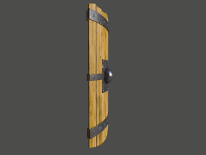 wooden shield Modelo 3D