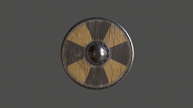 viking shield 3D 模型 .c4d .max .obj .3ds .fbx .stl .blend