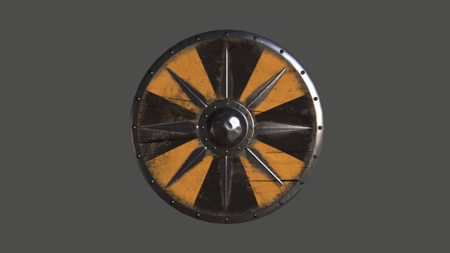 viking shield 3D-Modell .c4d .max .obj .3ds .fbx .stl .blend 