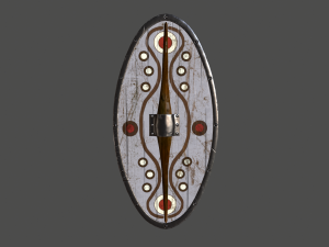 almond shaped shield 3D Модель
