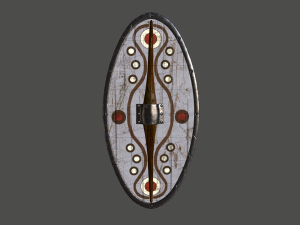 almond shaped shield Modelo 3D