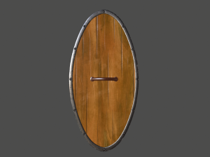 almond shaped shield Modelo 3D