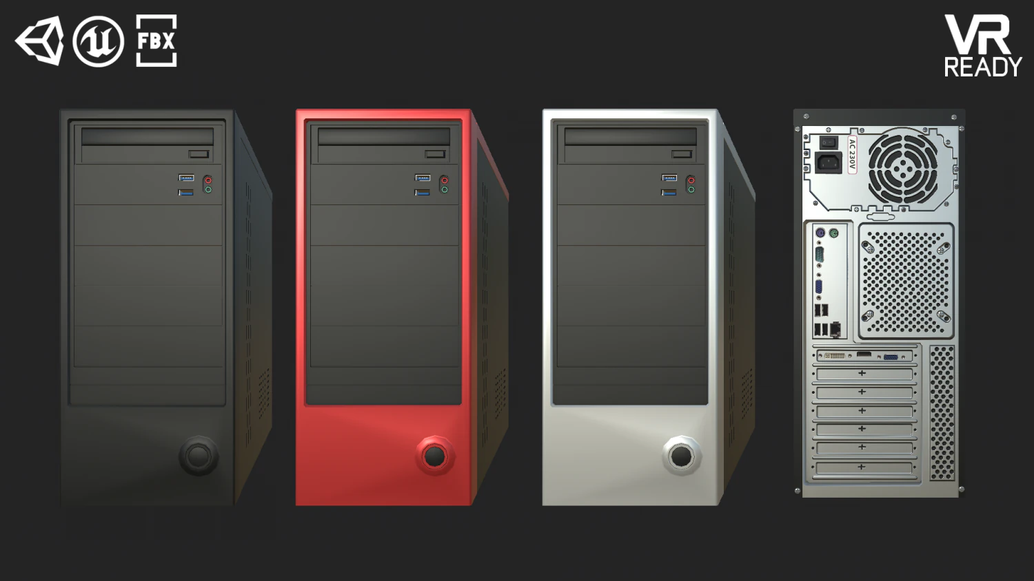 desktop computer 3D Model .c4d .max .obj .3ds .fbx .stl .blend 