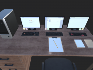 computer set 3D Model