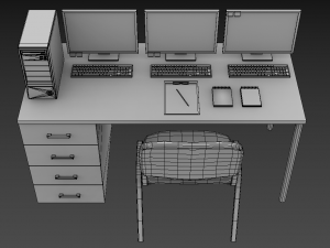 computer set 3D Model