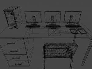 computer set 3D Model