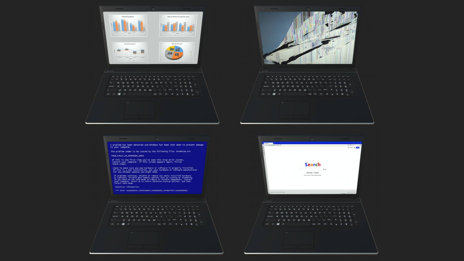 Laptop 3d Model In Computer 3dexport
