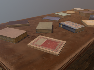low poly books props 3D Model