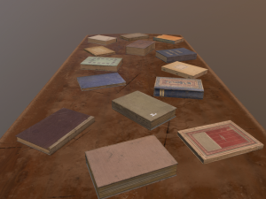 low poly books props 3D Model
