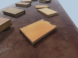 low poly books props 3D Model
