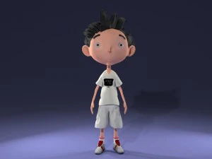 dziecko zdziwione Model 3D