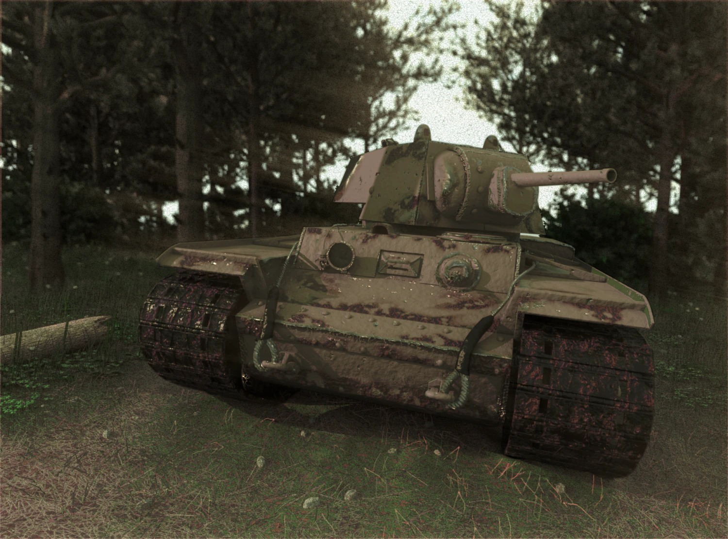 kv-1 soviet tank 3D Model .c4d .max .obj .3ds .fbx .stl .blend 