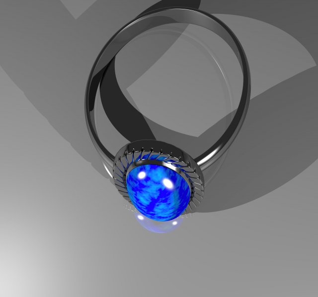 silver ring 3D Model .c4d .max .obj .3ds .fbx .stl .blend 