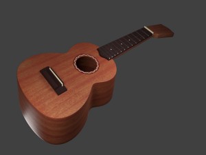 hawaiian four-stringed acoustic guitar Modelo 3D