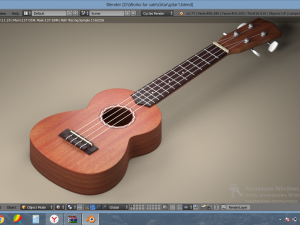 hawaiian four-stringed acoustic guitar Modelo 3D