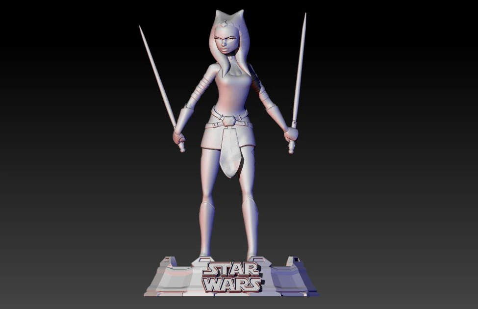 ahsoka tano 3D Print Model .c4d .max .obj .3ds .fbx .stl .blend