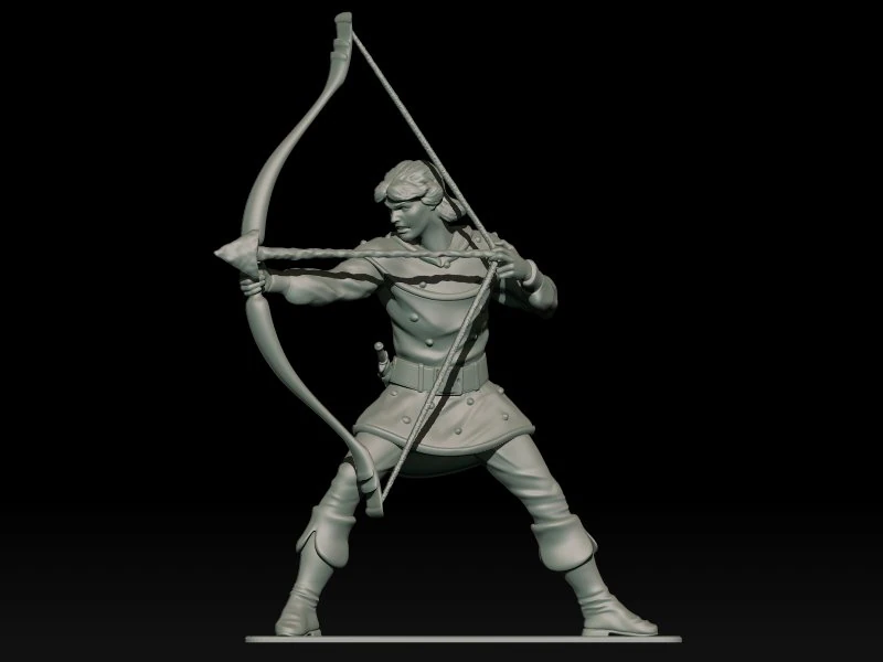 hank the archer 3D Print Model .c4d .max .obj .3ds .fbx .stl .blend