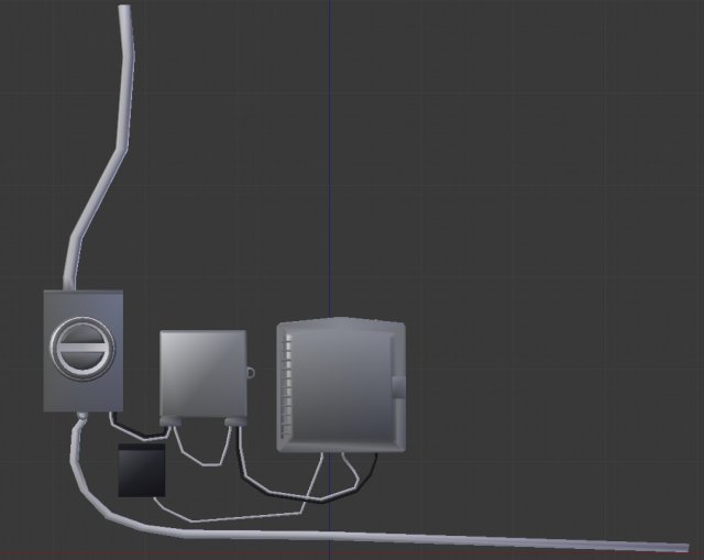outdoor electric boxes 3D Model .c4d .max .obj .3ds .fbx .stl .blend 