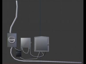 outdoor electric boxes 3D Model