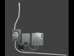 outdoor electric boxes 3D Model
