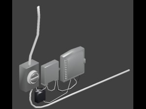 outdoor electric boxes 3D Model