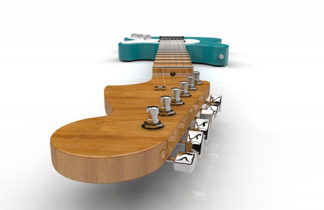 electric guitar 3D Model .c4d .max .obj .3ds .fbx .stl .blend 