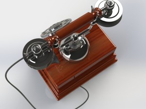 retro style phone Model 3D