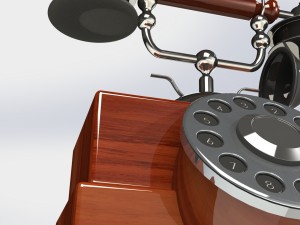 retro style phone Model 3D