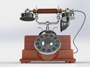 retro style phone Model 3D