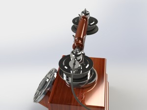 retro style phone Model 3D