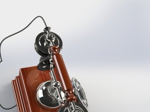 retro style phone Model 3D