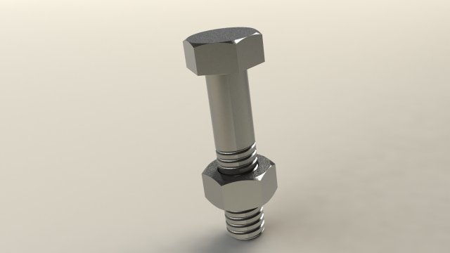 bolt and nut Modèle 3D .c4d .max .obj .3ds .fbx .stl .blend 