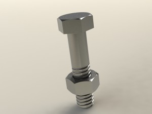 bolt and nut Modelo 3D