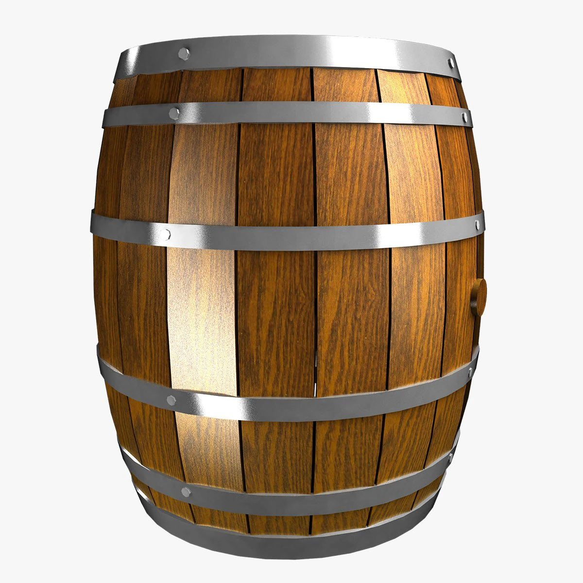 wine barrel 3D Model .c4d .max .obj .3ds .fbx .stl .blend 